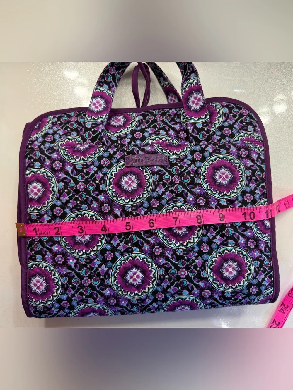Vera Bradley Lilac Medallion Hanging Travel Organizer